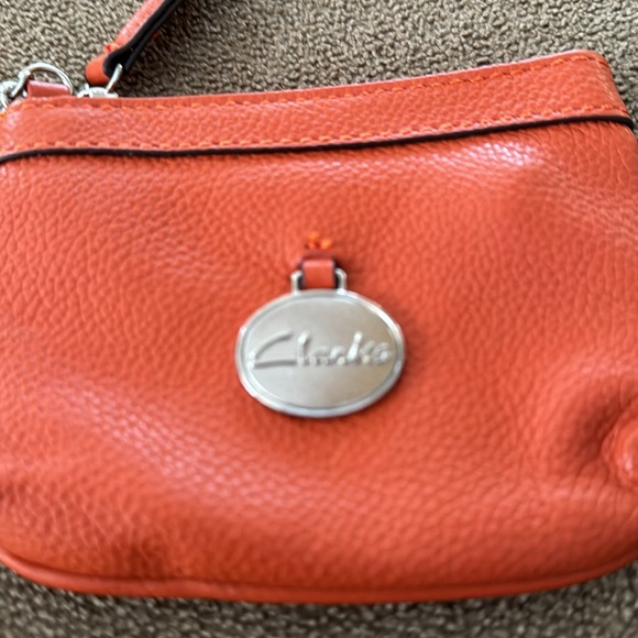 Clarks Leather Burnt Orange Card Wallet Change Purse (TD) - Picture 2 of 6